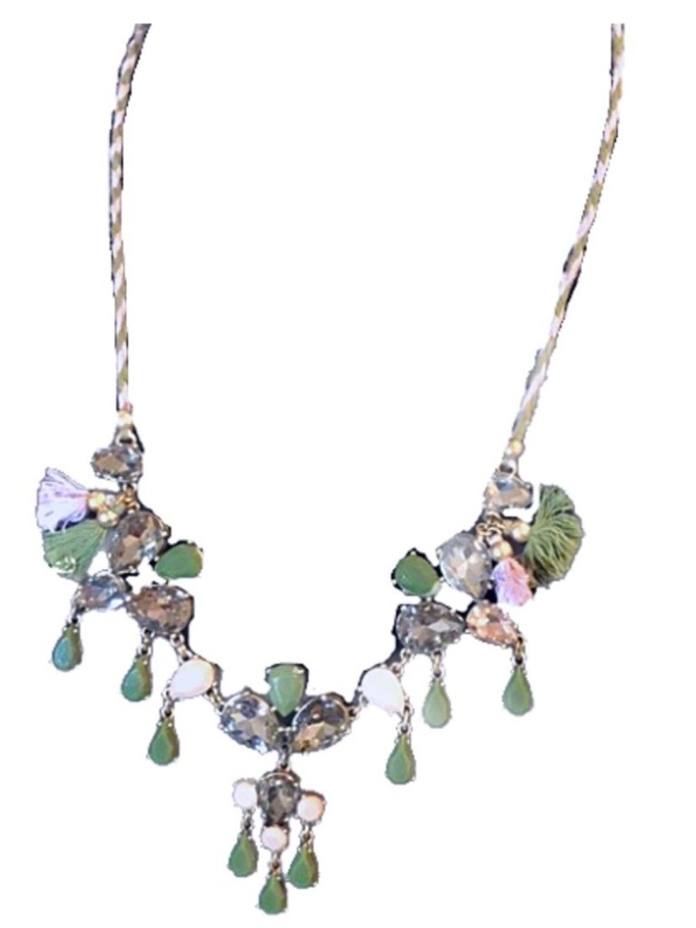 J. Crew Crystal Roped Necklace